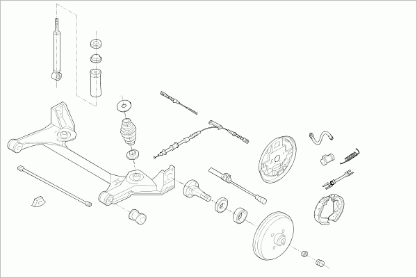 BOGE OPEL-CORSA-RB009 Steering Rear Axle for OPEL