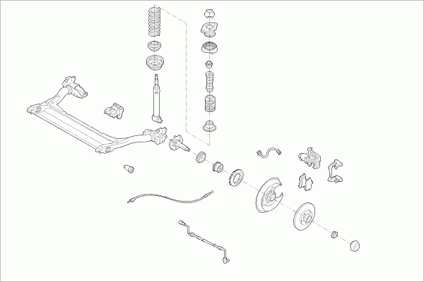 BOGE AUDI-A4B5-RB001 Steering Rear Axle for AUDI