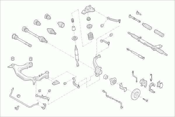 BOGE AUDI-A4B5-FB027 Steering Front Axle for AUDI