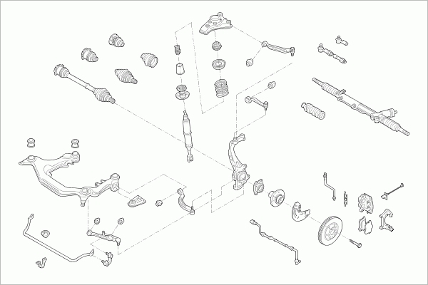 BOGE AUDI-A4B5-FB031 Steering Front Axle for AUDI
