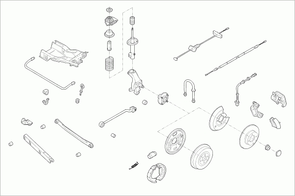 BOGE FORD-MONDE-RB005 Steering Rear Axle for FORD