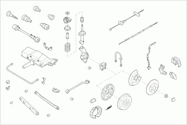 BOGE FORD-MONDE-RB007 Steering Rear Axle for FORD