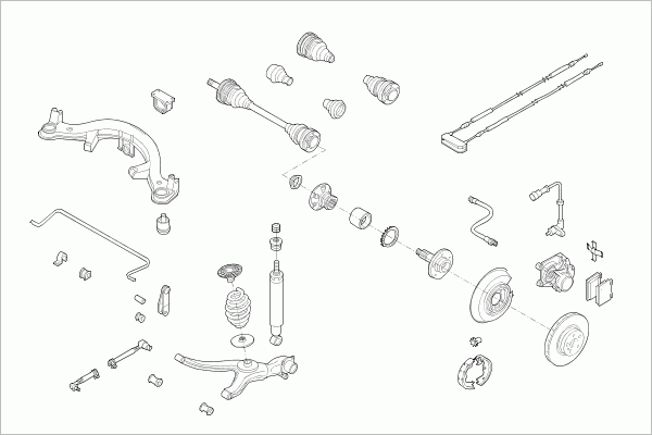 BOGE OPEL-OMEGA-RB006 Steering Rear Axle for OPEL