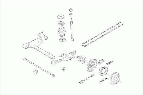 BOGE OPEL-ASTRA-RB002 Steering Rear Axle for OPEL