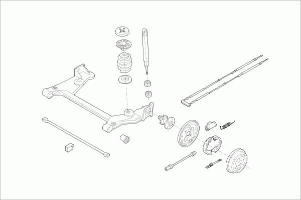 BOGE OPEL-ASTRA-RB017 Steering Rear Axle for OPEL