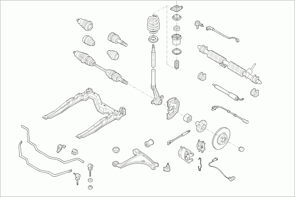 BOGE OPEL-ASTRA-FB010 Steering Front Axle for OPEL