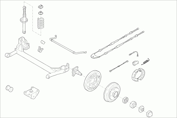 BOGE FORD-FIEST-RB001 Steering Front Axle for FORD