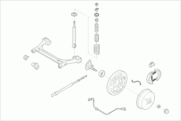 BOGE VW-PASSA-RB015 Steering Rear Axle for VW