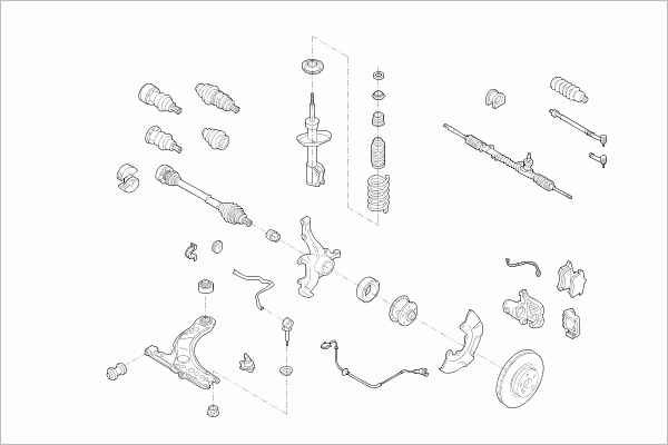 BOGE VW-PASSA-FB016 Steering Front Axle for VW