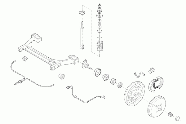 BOGE VW-POLO-RB002 Steering Rear Axle for VW