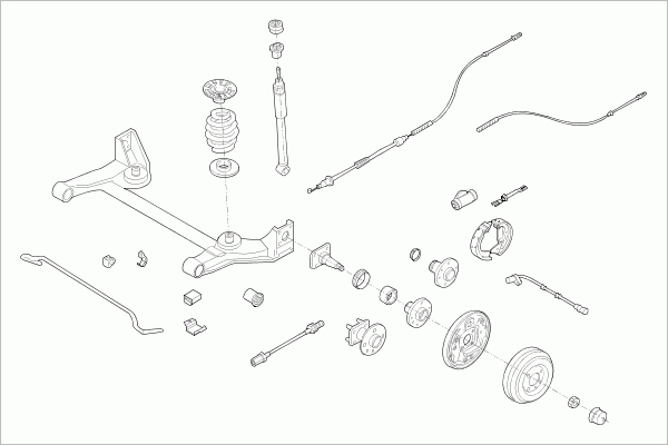 BOGE OPEL-VECTR-RB002 Steering Rear Axle for OPEL