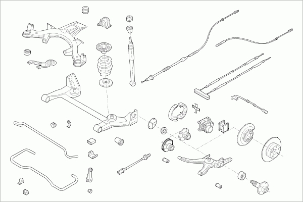 BOGE OPEL-VECTR-RB009 Steering Rear Axle for OPEL