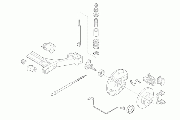 BOGE VW-GOLF-RB010 Steering Rear Axle for VW