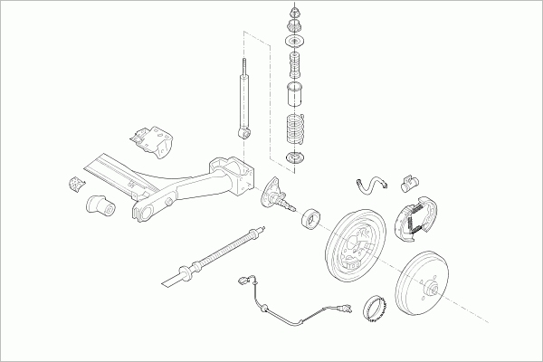 BOGE VW-GOLF-RB015 Steering Rear Axle for VW
