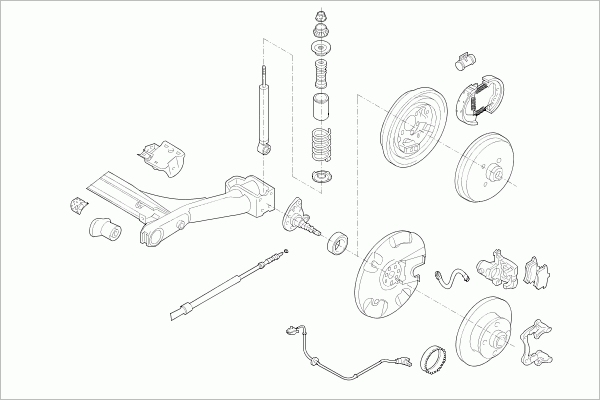 BOGE VW-GOLF-RB017 Steering Rear Axle for VW