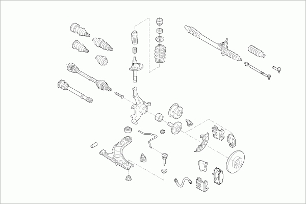 BOGE VW-GOLF-FB039 Steering Front Axle for VW