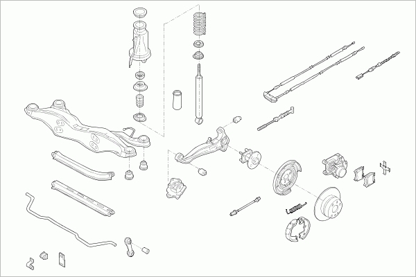 BOGE OPEL-VECTR-RB015 Steering Rear Axle for OPEL