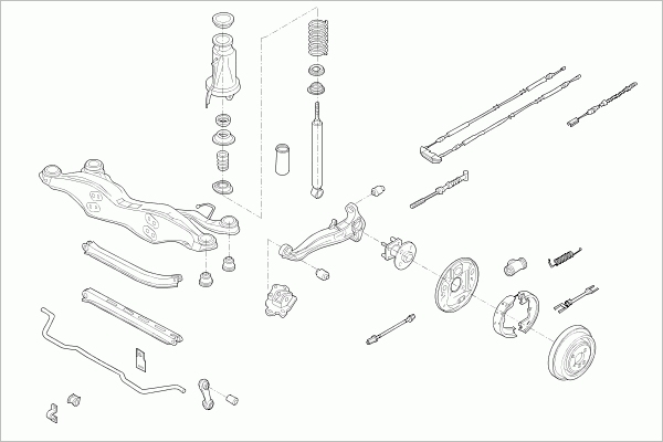 BOGE OPEL-VECTR-RB019 Steering Rear Axle for OPEL