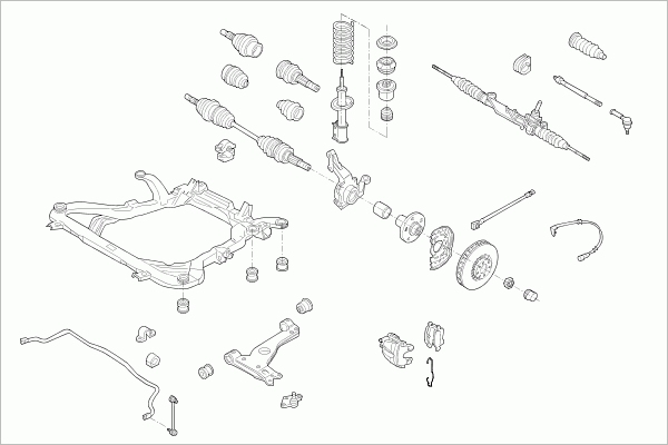 BOGE OPEL-VECTR-FB043 Steering Front Axle for OPEL