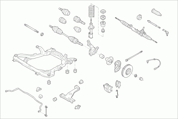 BOGE OPEL-VECTR-FB046 Steering Front Axle for OPEL
