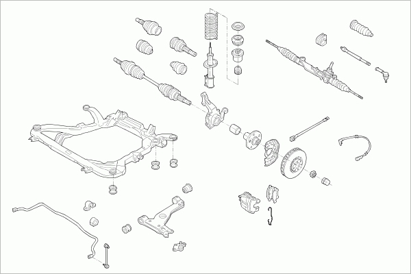 BOGE OPEL-VECTR-FB052 Steering Front Axle for OPEL