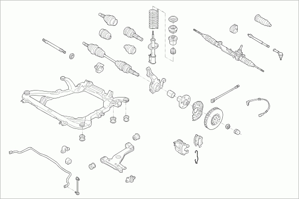 BOGE OPEL-VECTR-FB059 Steering Front Axle for OPEL