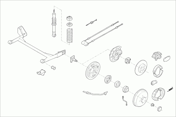 BOGE FORD-ESCOR-RB008 Steering Rear Axle for FORD
