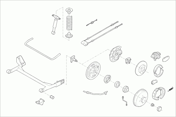 BOGE FORD-ESCOR-RB020 Steering Rear Axle for FORD