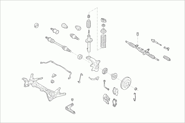 BOGE FORD-ESCOR-FB028 Steering Front Axle for FORD