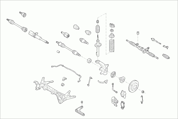 BOGE FORD-ESCOR-FB031 Steering Front Axle for FORD