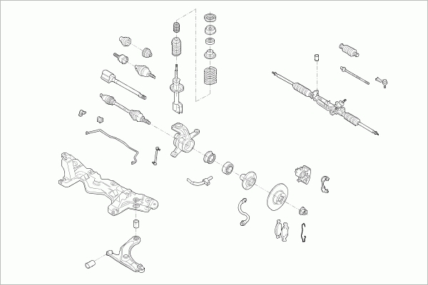 BOGE FORD-FIEST-FB018 Steering Front Axle for FORD