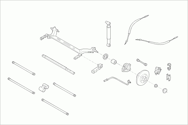 BOGE RENAU-MEGAN-RB006 Steering Rear Axle for RENAULT