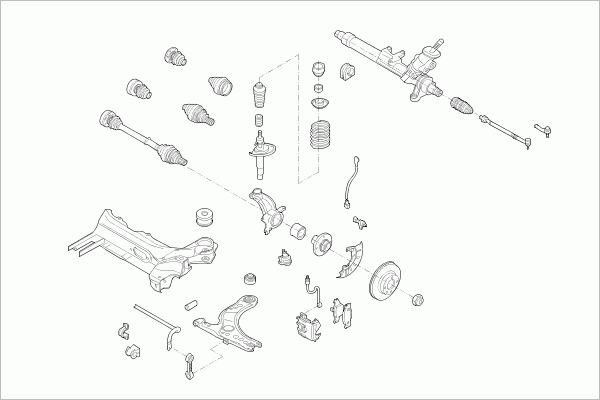 BOGE AUDI-A3-FB002 Steering Front Axle for AUDI