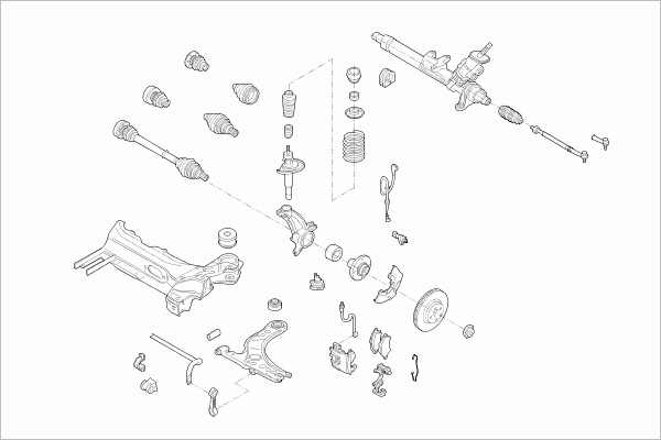 BOGE AUDI-A3-FB003 Steering Front Axle for AUDI