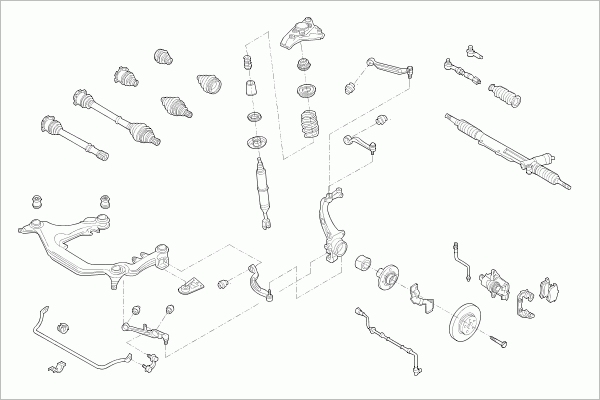 BOGE VW-PASSA-FB039 Steering Front Axle for VW