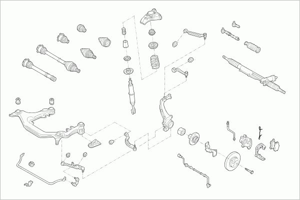 BOGE VW-PASSA-FB043 Steering Front Axle for VW