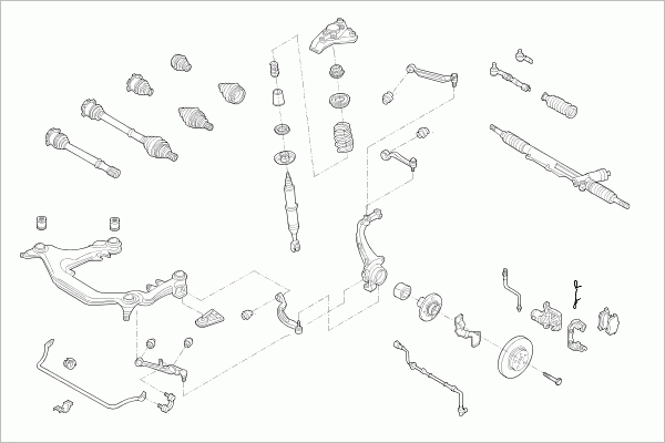 BOGE VW-PASSA-FB045 Steering Front Axle for VW