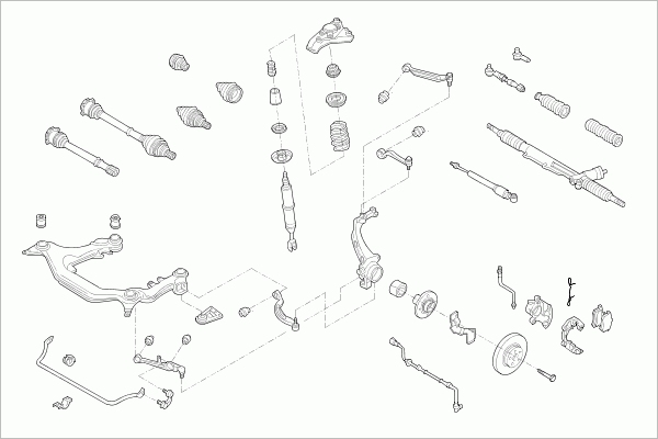 BOGE VW-PASSA-FB048 Steering Front Axle for VW