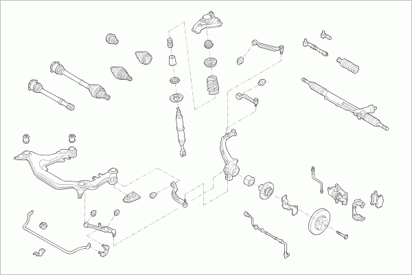 BOGE VW-PASSA-FB049 Steering Front Axle for VW
