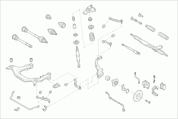 BOGE VW-PASSA-FB062 Steering Front Axle for VW