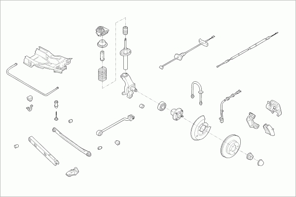 BOGE FORD-MONDE-RB022 Steering Rear Axle for FORD