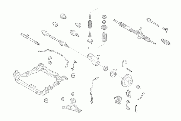 BOGE FORD-MONDE-FB015 Steering Front Axle for FORD