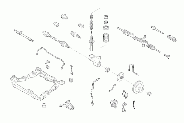 BOGE FORD-MONDE-FB024 Steering Front Axle for FORD