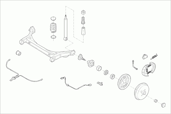 BOGE SEAT-AROSA-RB001 Steering Rear Axle for SEAT