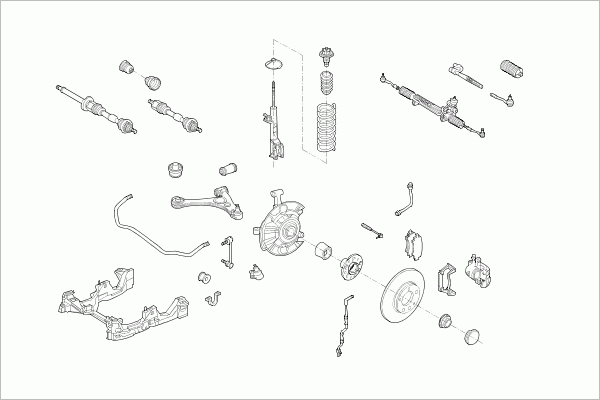BOGE MERCE-A-KLA-FB005 Steering Front Axle for MERCEDES-BENZ