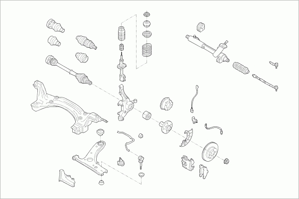 BOGE VW-LUPO-FB003 Steering Front Axle for VW