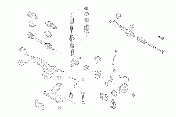 BOGE VW-LUPO-FB005 Steering Front Axle for VW