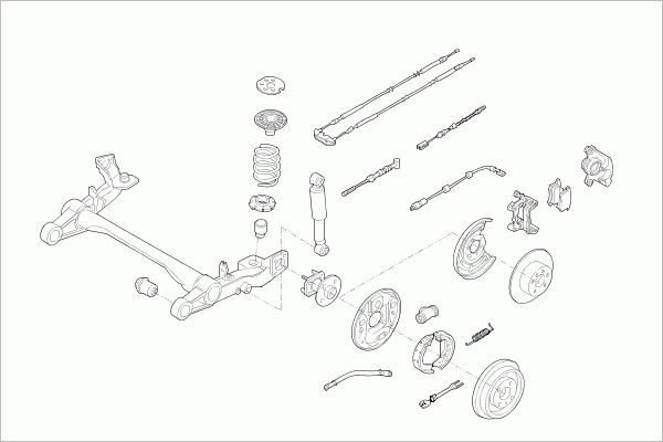 BOGE OPEL-ASTRA-RB027 Steering Rear Axle for OPEL