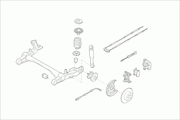 BOGE OPEL-ASTRA-RB040 Steering Rear Axle for OPEL