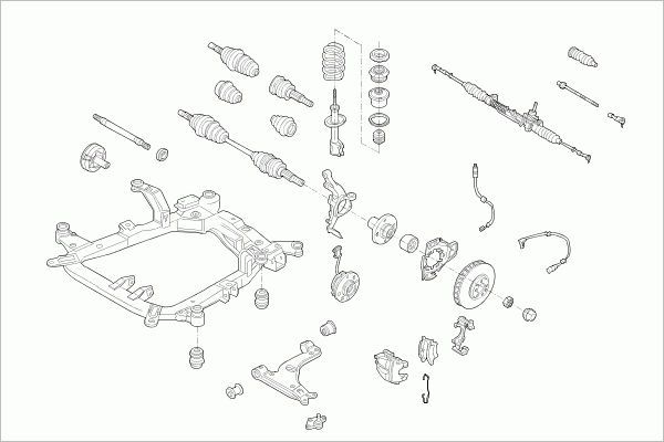 BOGE OPEL-ASTRA-FB049 Steering Front Axle for OPEL